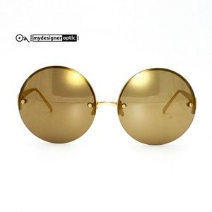 Linda Farrow Sunglasses 24K Gold Lenses LFL